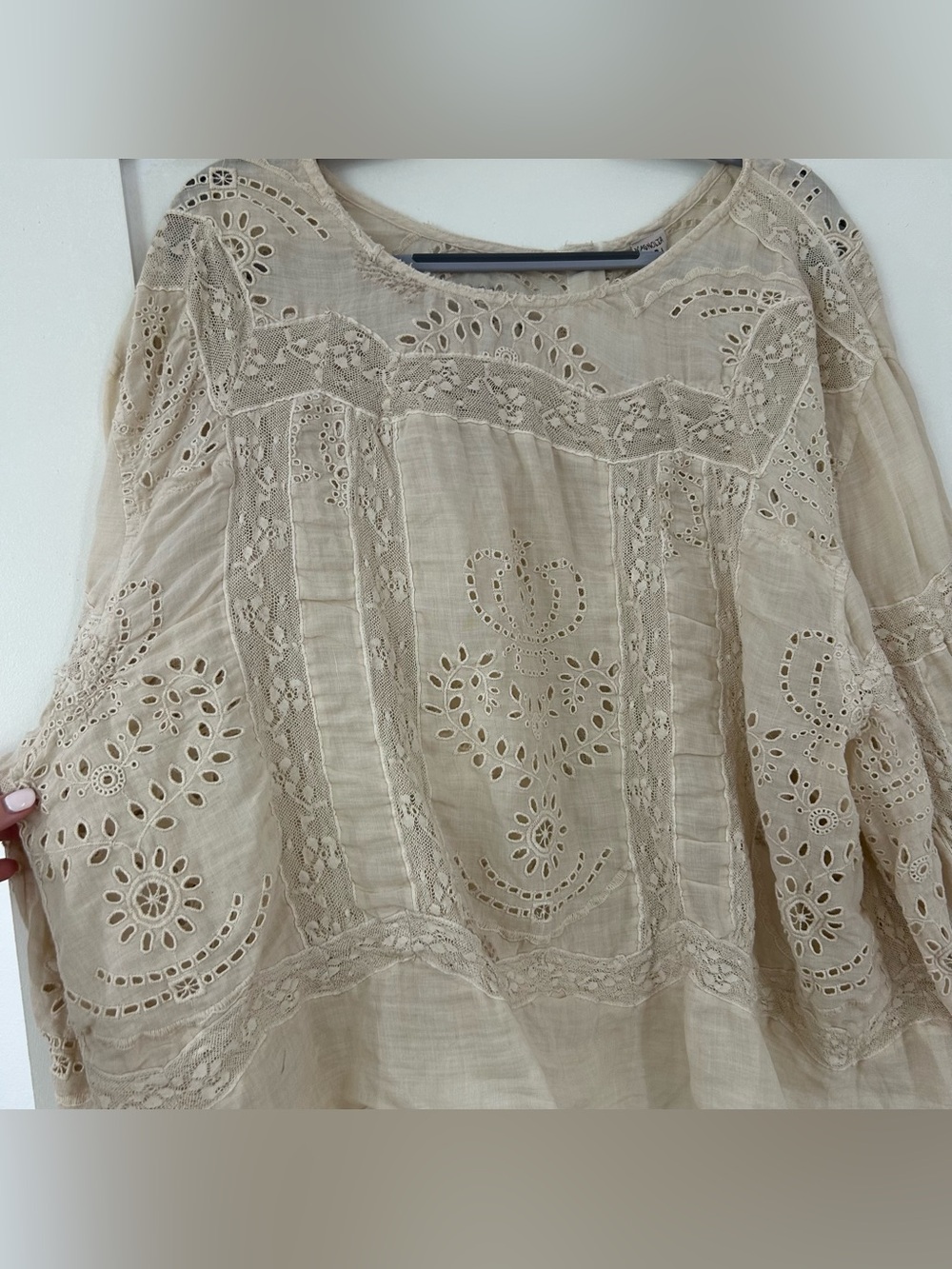 NWT New Magnolia Pearl Eyelet Rafaella Top in Moonlight One Size - Picture 5 of 14
